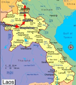 Laos map